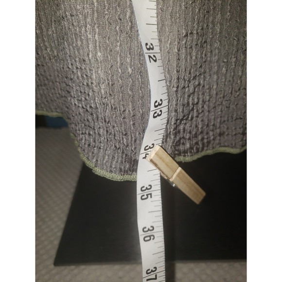 URU Kristine St. Rrik Womens Silk Blend Baby Doll Blouse Sz 1X OS Green Gray NWT - Picture 5 of 12